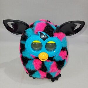 Furby Boom 2013 Black Teal Pink Triangles Electronic Toy Interactive Pet